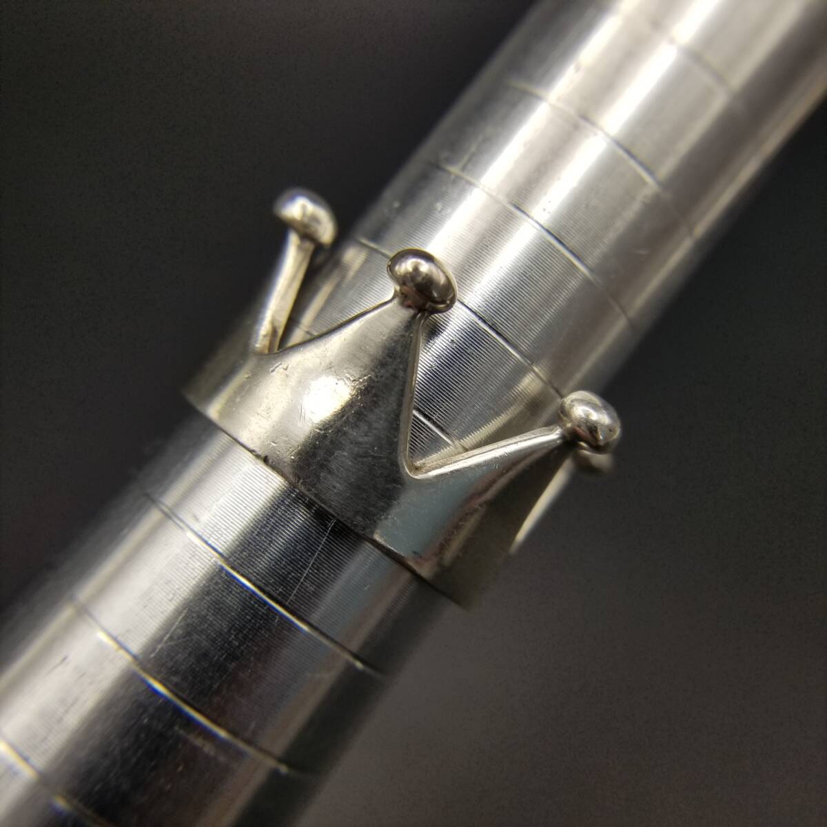 王冠 Crown 立体彫刻 925 シルバー ヴィンテージ リング 銀 指輪 大ぶり 存在感 トゲトゲ ユニーク 個性派ジュエリー R16-V_画像6