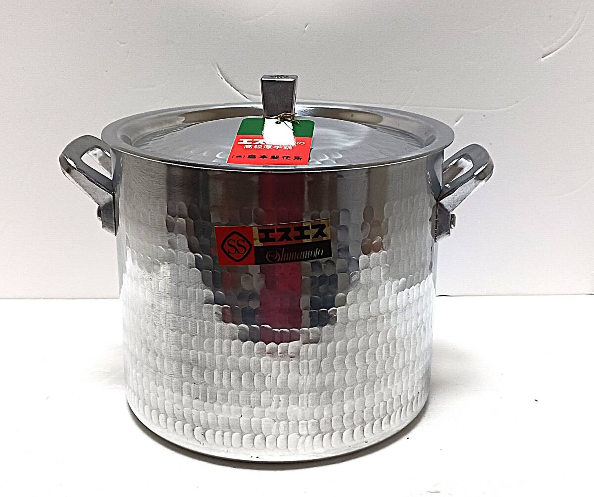 **R995) [ не использовался ]eses остров книга@ завод алюминиевый удар . кастрюля размер туловище кастрюля с двумя ручками крышка есть кухонная утварь **
