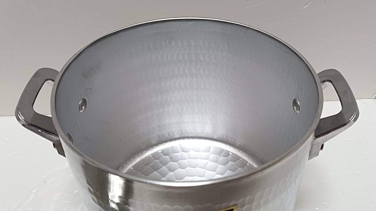 **R995) [ не использовался ]eses остров книга@ завод алюминиевый удар . кастрюля размер туловище кастрюля с двумя ручками крышка есть кухонная утварь **