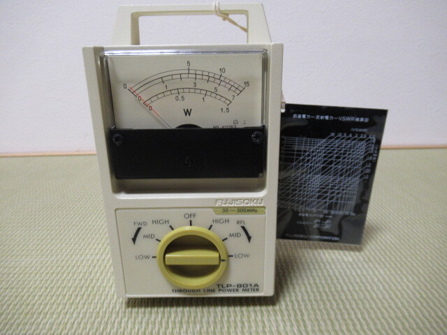 【送料込!! ほぼ未使用】フジソク 通過形電力計（TLP-801A-23）50MHz～500MHz／最大15W_画像1