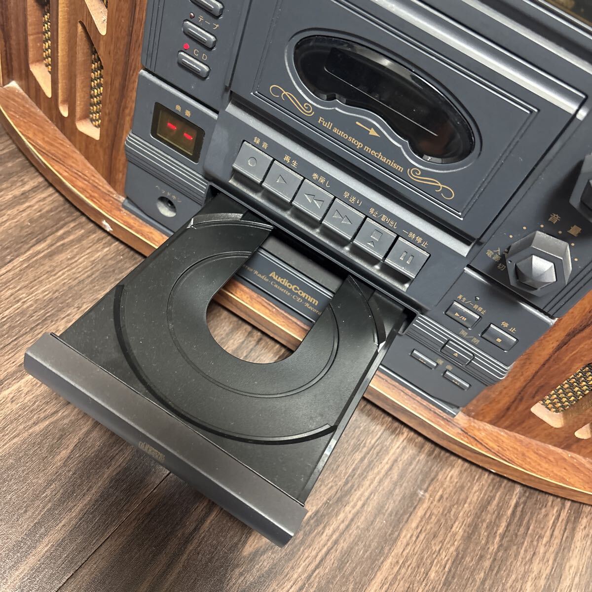 木製レコードプレーヤー付コンポ RCD-3400 レコード ラジオ_画像4