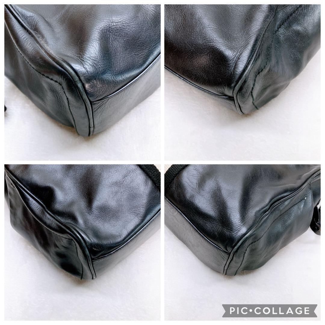 美品BALLY バリー 2way ボストンバッグ ストライプ レザー 大容量_画像4