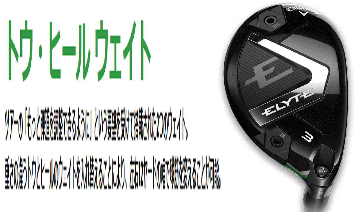 新品■2025.2■キャロウェイ■ELYTE■ユーティリティ1本■4H:22.0■VENTUS GREEN-50 for CALLAWAY カーボン■SR■弾道補正能力と調整機能_画像9