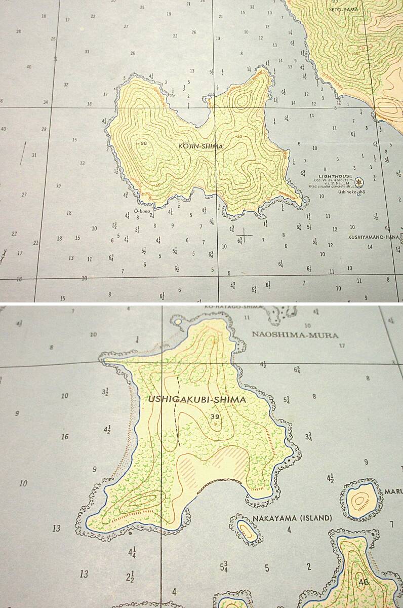 старая карта * Showa 20 годы после половина примерно топографическая карта Okayama шар . город 12500 минут. 1 японский язык надпись нет 1 листов America . изготовление осуществлен карта 