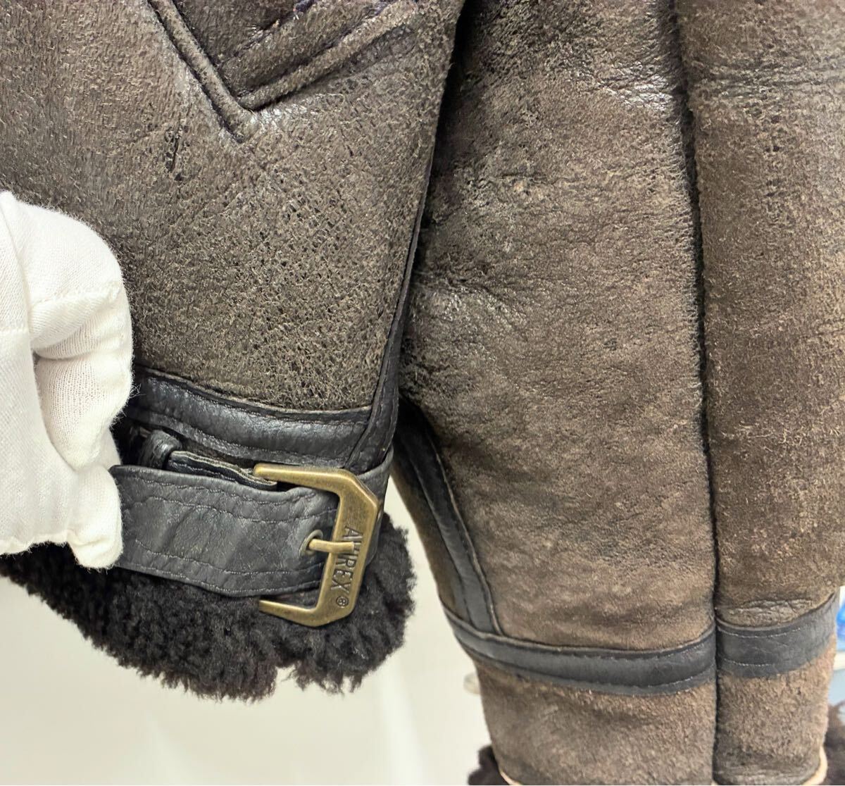 ■AVIREX LTD アヴィレックス TYPE B-3 33H5595 AC-17755 リアルムートンジャケット フライトジャケット 38 アウター◆_画像8