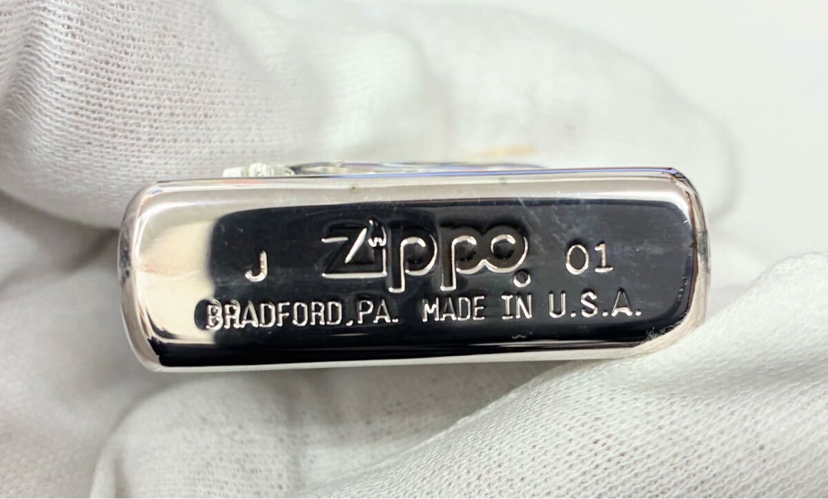 ■未使用ZIPPO ジッポ/純銀メダルイルカ/ライター 喫煙グッズ 着火未確認 長期保管品★_画像5