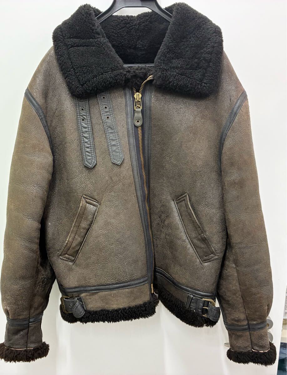 ■AVIREX LTD アヴィレックス TYPE B-3 33H5595 AC-17755 リアルムートンジャケット フライトジャケット 38 アウター◆_画像1