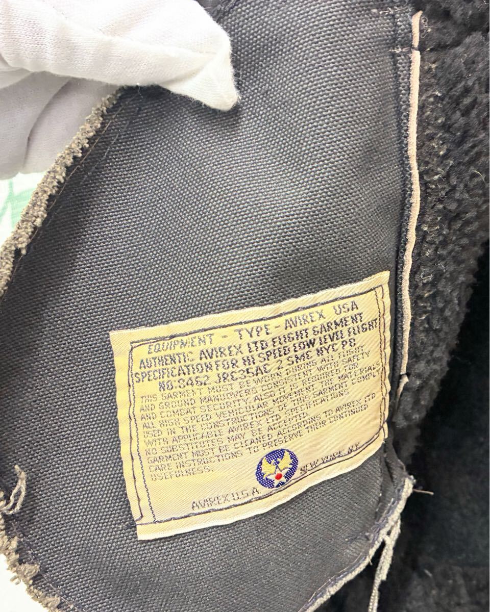 ■AVIREX LTD アヴィレックス TYPE B-3 33H5595 AC-17755 リアルムートンジャケット フライトジャケット 38 アウター◆_画像6