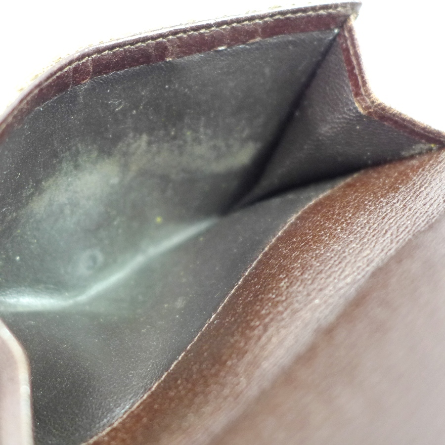 グッチ GUCCI 2つ折り 財布 GG柄 キャンバス レザー 111630_画像4