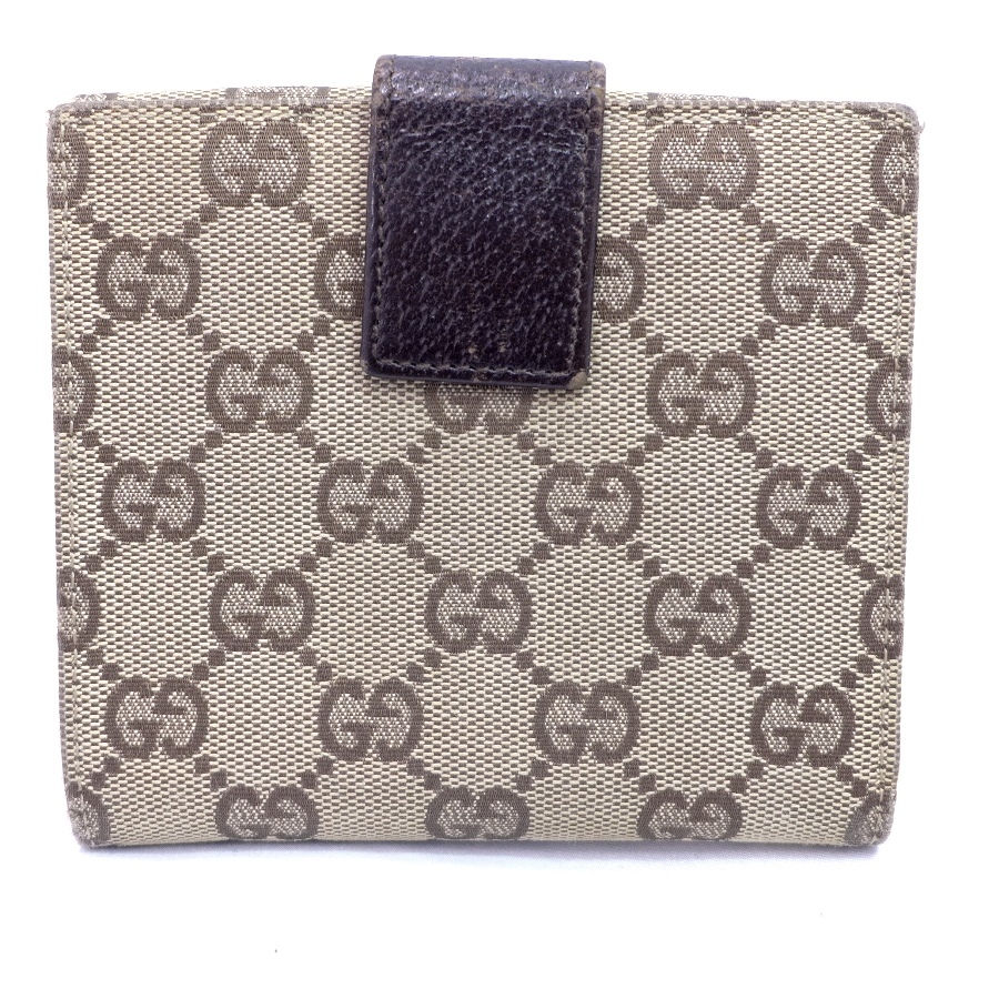 グッチ GUCCI 2つ折り 財布 GG柄 キャンバス レザー 111630_画像2
