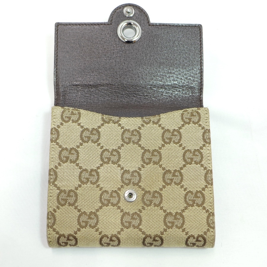 グッチ GUCCI 2つ折り 財布 GG柄 キャンバス レザー 111630_画像3