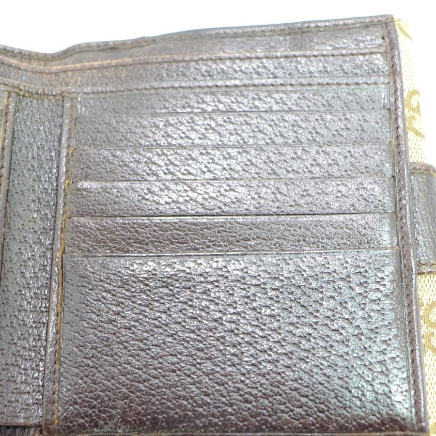 グッチ GUCCI 2つ折り 財布 GG柄 キャンバス レザー 111630_画像8