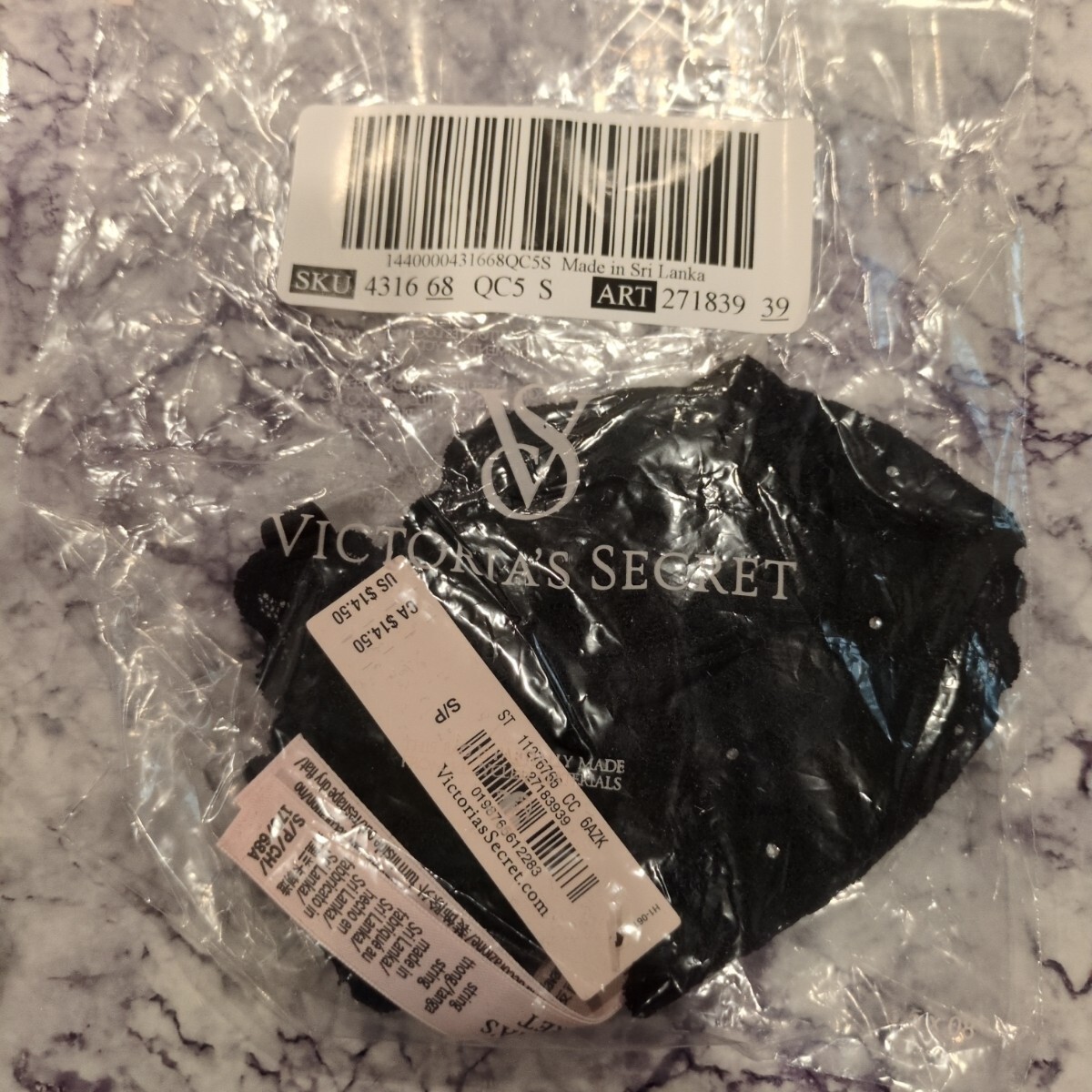Victoria's Secret キラキラブラック ストリングソング S_画像2