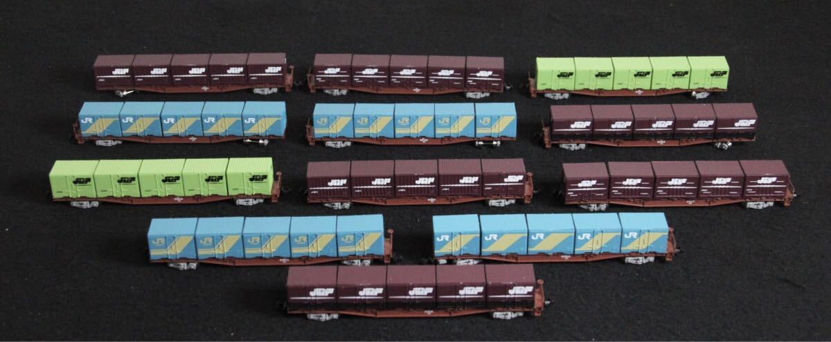 TOMIX トミックス 98979 JR コキ50000形貨車（グレー台車・コンテナなし）セット Nゲージ 鉄道模型 限定品 コンテナ付き_画像4