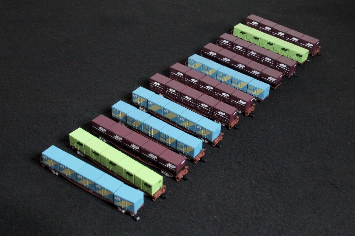 TOMIX トミックス 98979 JR コキ50000形貨車（グレー台車・コンテナなし）セット Nゲージ 鉄道模型 限定品 コンテナ付き_画像6