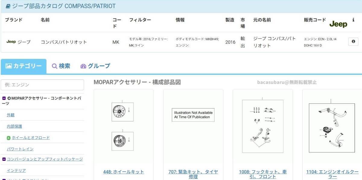 Chrysler JEEP EPC5 電子パーツカタログ 2024年2月版/クライスラー純正部品検索ソフト ラングラー/チェロキー/レネゲード JK36_画像2