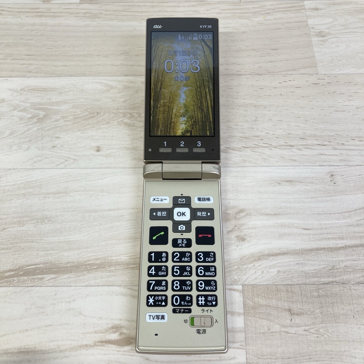  стоимость доставки 185 иен au KYOCERA Kyocera KYF36 SIM блокировка есть ограничение использования 0galake- мобильный телефон [H0498]