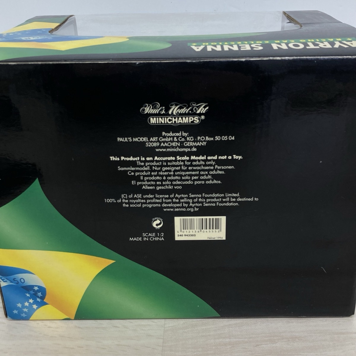 AYRTON SENNA アイルトン・セナ ミニチャンプス 1/2 ヘルメット 1994 ウィリアムズ ルノー[R0533]_画像9