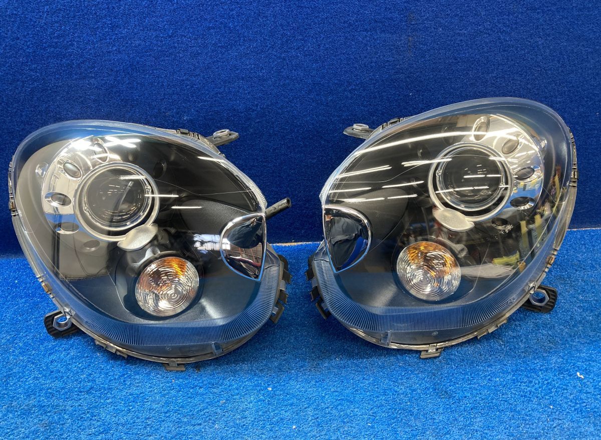 美品★ BMW MINI ミニ クーパー ペースマン DBA-SS16S 純正 ヘッドライト ランプ インナーブラック HID 左右 セット_画像1