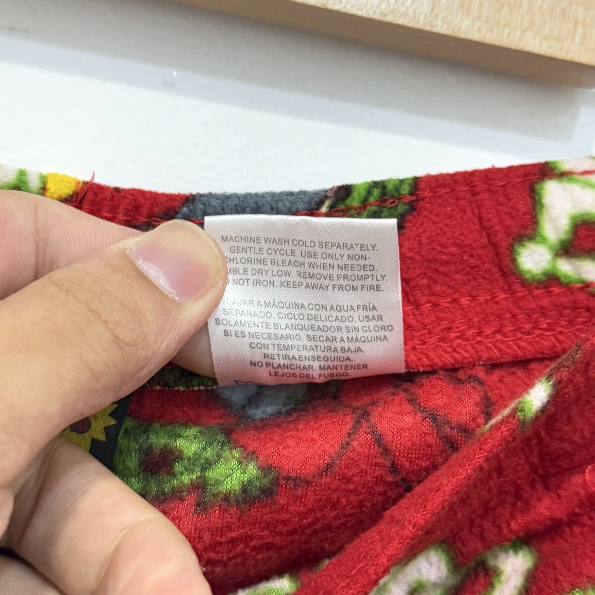 Beavis and Butthead パジャマパンツ L レッド 総柄 イージーパンツ キャラクター クリスマス アニメ ビーバス・アンド・バッドヘッド_画像7