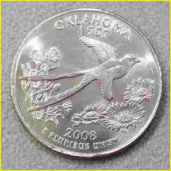 【アメリカ 50州25セント硬貨《オクラホマ州》2008年】クォーターダラーコイン/50州25セント硬貨プログラム/The 50 State Quarters Program_画像2
