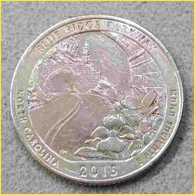 【アメリカ 25セント/2015年】国立公園シリーズ記念硬貨/ノースカロライナ州ブルーリッジ.パークウェイ/ザ.ビューティフル.クォーターズ_画像2