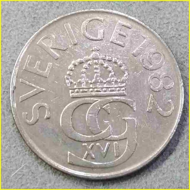 【スウェーデン 5クローナ 硬貨/1982年】 5クローネ/旧硬貨/コイン/古銭/SVERIGE_画像4