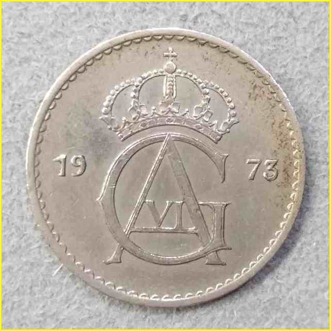 【スウェーデン 50オーレ硬貨/1973年】 50 ORE/旧硬貨/コイン/古銭/SVERIGE_画像3
