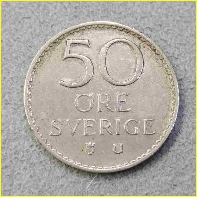 【スウェーデン 50オーレ硬貨/1973年】 50 ORE/旧硬貨/コイン/古銭/SVERIGE_画像2