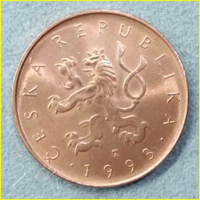 【チェコ 10コルナ 硬貨/1993年】 CESKA KC10/チェココルナ/旧硬貨/銅貨/コイン/古銭_画像3