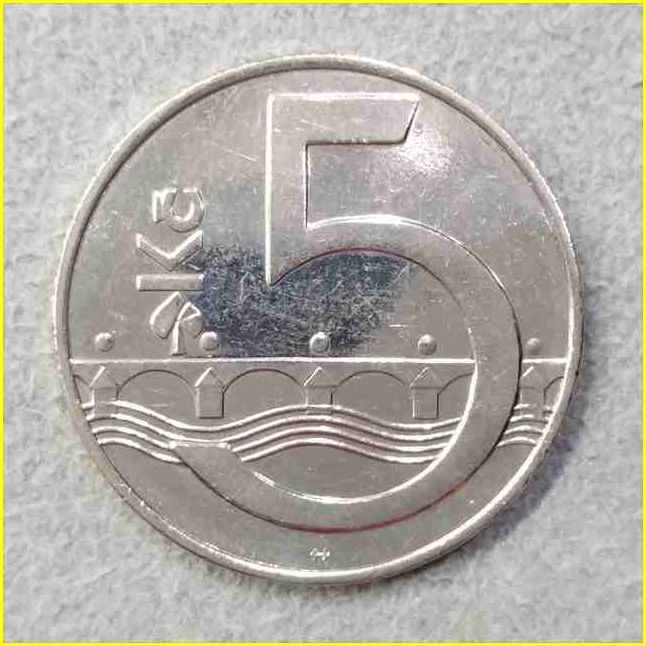 【チェコ 5コルナ 硬貨/1993年】 CESKA KC5/チェココルナ/旧硬貨/コイン/古銭_画像1