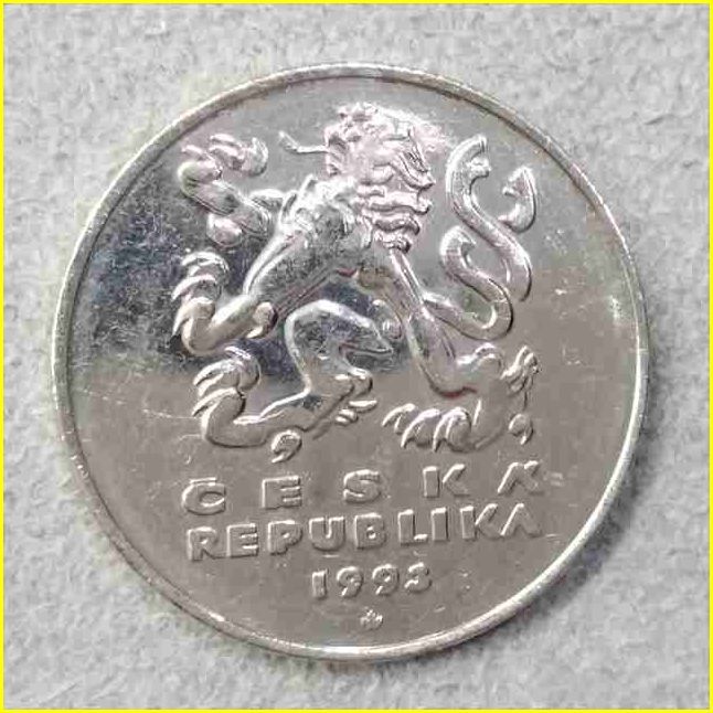 【チェコ 5コルナ 硬貨/1993年】 CESKA KC5/チェココルナ/旧硬貨/コイン/古銭_画像3