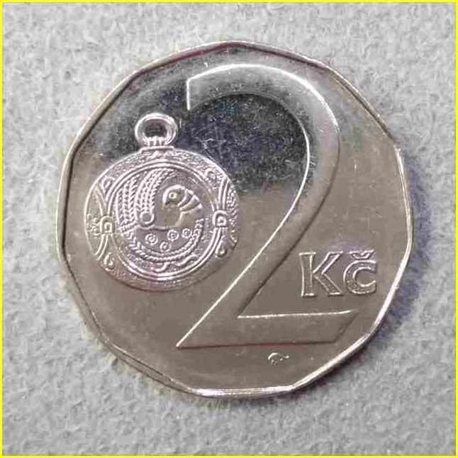 【チェコ 2コルナ 硬貨/1994年】 CESKA KC2/チェココルナ/旧硬貨/コイン/古銭_画像1