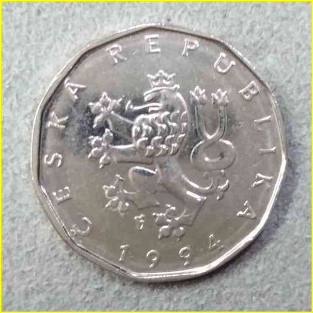 【チェコ 2コルナ 硬貨/1994年】 CESKA KC2/チェココルナ/旧硬貨/コイン/古銭_画像3