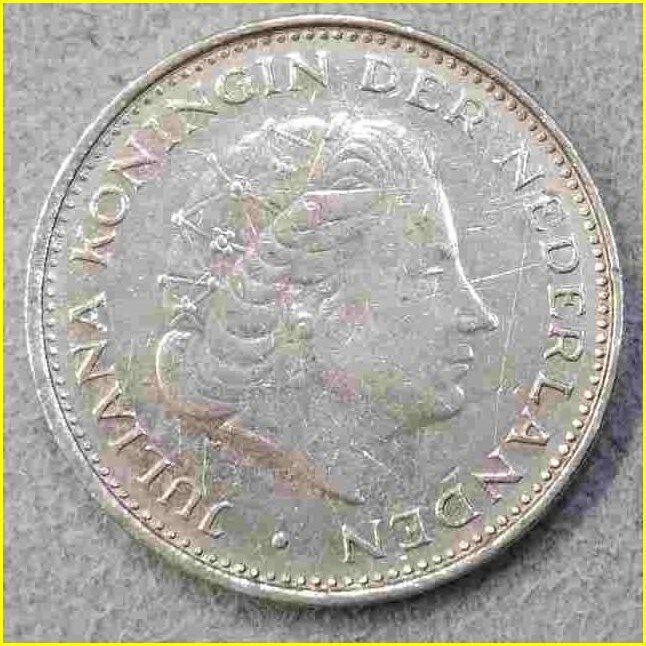【オランダ 2.5ギルダー 硬貨/1969年】 2・1/2G 旧硬貨/コイン/グルデン/古銭/NEDERLAND_画像4