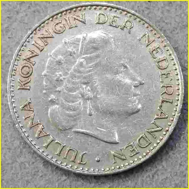 【オランダ 1ギルダー 硬貨/1967年】 1G 旧硬貨/グルデン/コイン/古銭/NEDERLAND_画像4