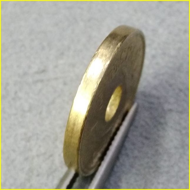 【スペイン 25ペセタ 記念硬貨/1991年】 バルセロナオリンピック’92記念 25 PESETAS/25PTAS/円盤投げ/ 旧硬貨/穴あきコイン/古銭_画像5