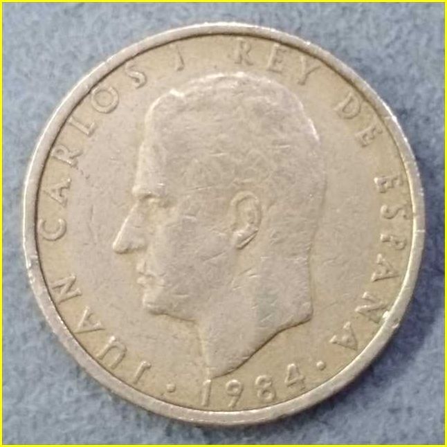 【スペイン 100ペセタ 硬貨/1984年】 CIEN PESETAS 旧硬貨/コイン/古銭/ファン・カルロス１世_画像3