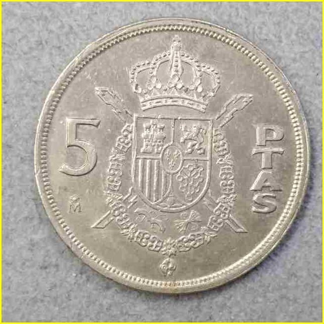 【スペイン 5ペセタ 硬貨/1983年】 5 PTAS/ファン・カルロス１世/旧硬貨/コイン/古銭_画像1