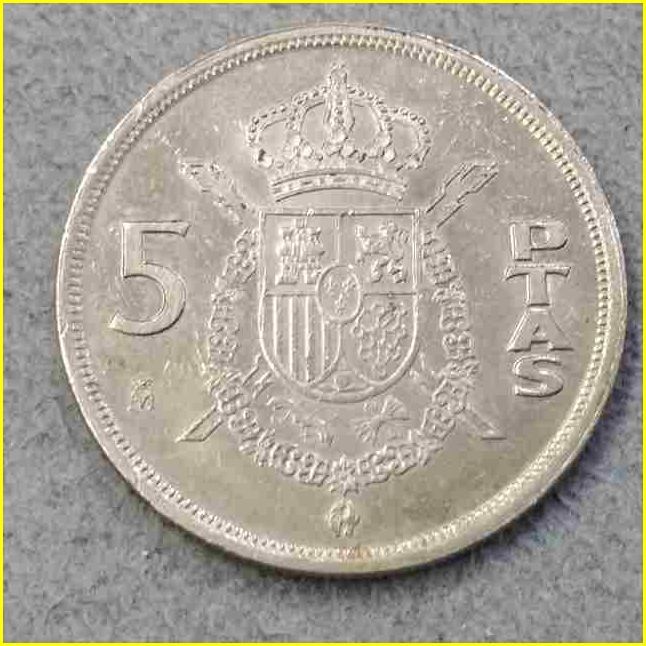 【スペイン 5ペセタ 硬貨/1983年】 5 PTAS/ファン・カルロス１世/旧硬貨/コイン/古銭_画像2