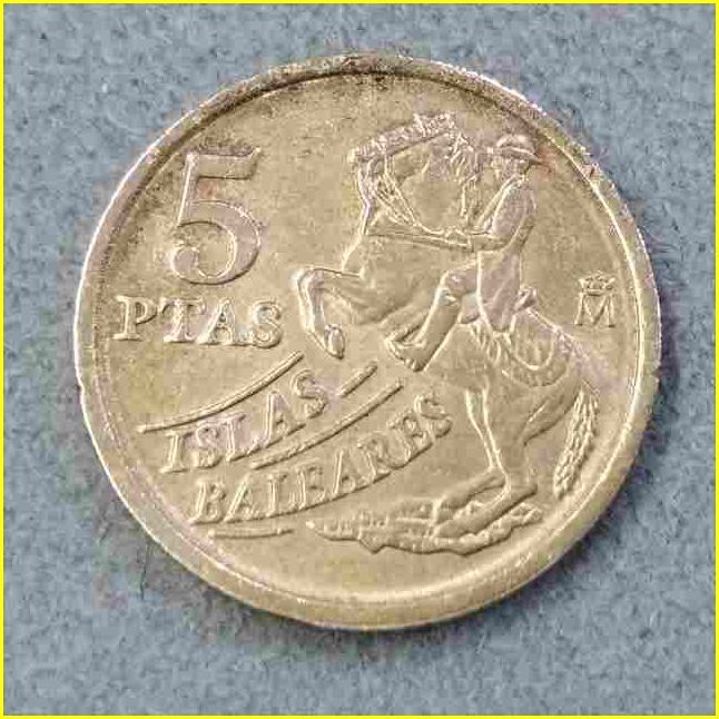 【スペイン 5ペセタ 記念硬貨/1997年】 5 PTAS/バレアレス諸島/アルミ青銅貨/旧硬貨/コイン/古銭_画像2