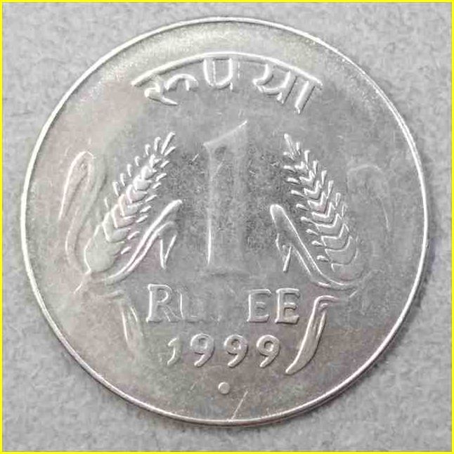 【インド 1ルピー 硬貨/1999年】 1 RUPEE/旧硬貨/コイン/古銭/印度_画像1