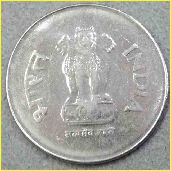【インド 1ルピー 硬貨/1999年】 1 RUPEE/旧硬貨/コイン/古銭/印度_画像4