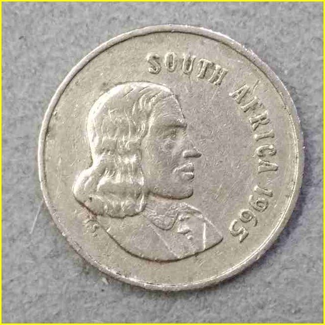 ★ 【南アフリカ 5セント 硬貨/1965年】 5 C/SOUTH AFRICA/旧硬貨/コイン/古銭_画像1