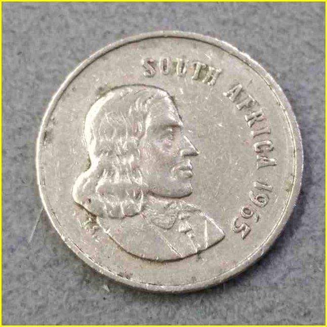★ 【南アフリカ 5セント 硬貨/1965年】 5 C/SOUTH AFRICA/旧硬貨/コイン/古銭_画像2
