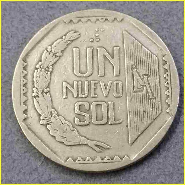 【ペルー 1ヌエボソル 硬貨/1993年】 PERU UN NUEVO SOL/旧硬貨/コイン/古銭/南米★_画像2