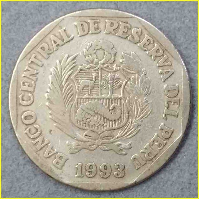 【ペルー 1ヌエボソル 硬貨/1993年】 PERU UN NUEVO SOL/旧硬貨/コイン/古銭/南米★_画像3