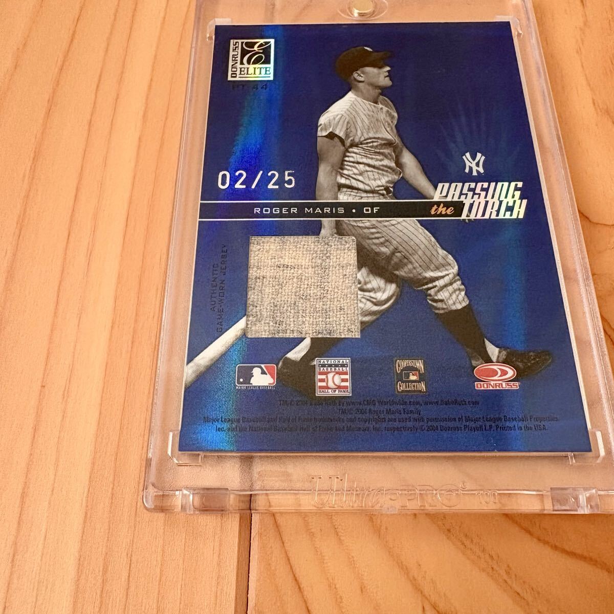 Babe Ruth / Roger Maris dual jersey 2004 donruss elite passing the torch