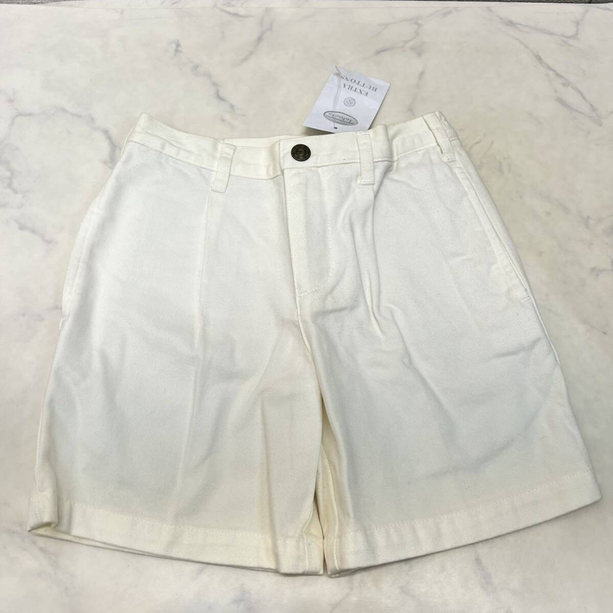新品 タグ付き TALBOTS タルボット ハーフパンツ アイボリー 綿100% サイズ3 ベビー 子供服 ショートパンツ_画像1