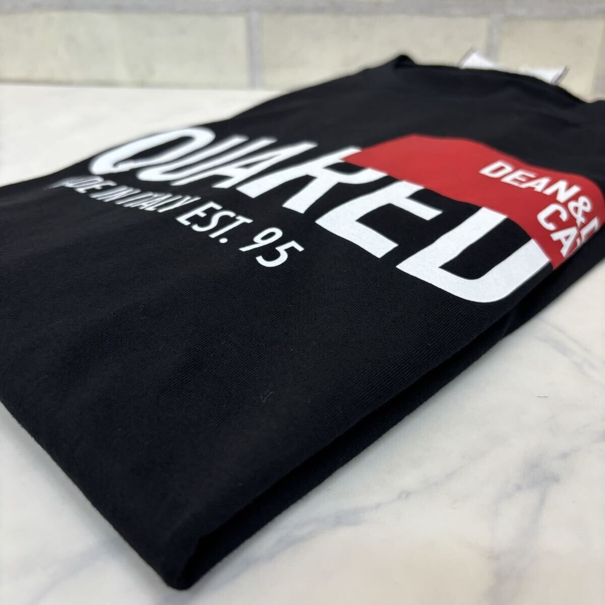 新品 タグ付き ディースクエアード2 半袖 Tシャツ DSQUARED2 メンズ ブラック 黒 S71GD1021 M 綿100%_画像10